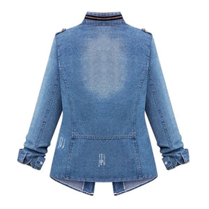 Denim Peplum Jacket