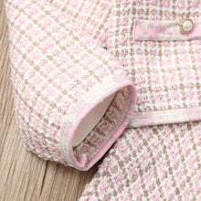 Load image into Gallery viewer, Stock Cute Girls Toddler Kid Baby Long Sleeve Coat Dress 2PCS Plaid Coat Tutu Dresses Suit
