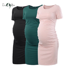 Load image into Gallery viewer, Maternity Dresses Women Side Ruched Pregnancy Dress Bodycon
