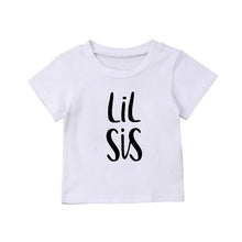 Load image into Gallery viewer, Big Sister Little Brother Kids Tshirt Summer Short Sleeve Letter Tops Girls Boys Graphic Tee Twins Matching Outfit T-shirt
