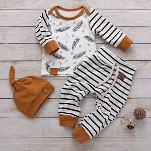 3Pcs Tan and Black Set