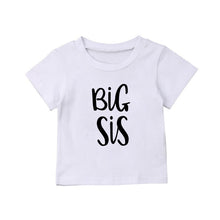 Load image into Gallery viewer, Big Sister Little Brother Kids Tshirt Summer Short Sleeve Letter Tops Girls Boys Graphic Tee Twins Matching Outfit T-shirt
