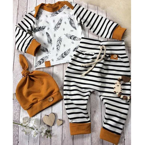 3Pcs Tan and Black Set